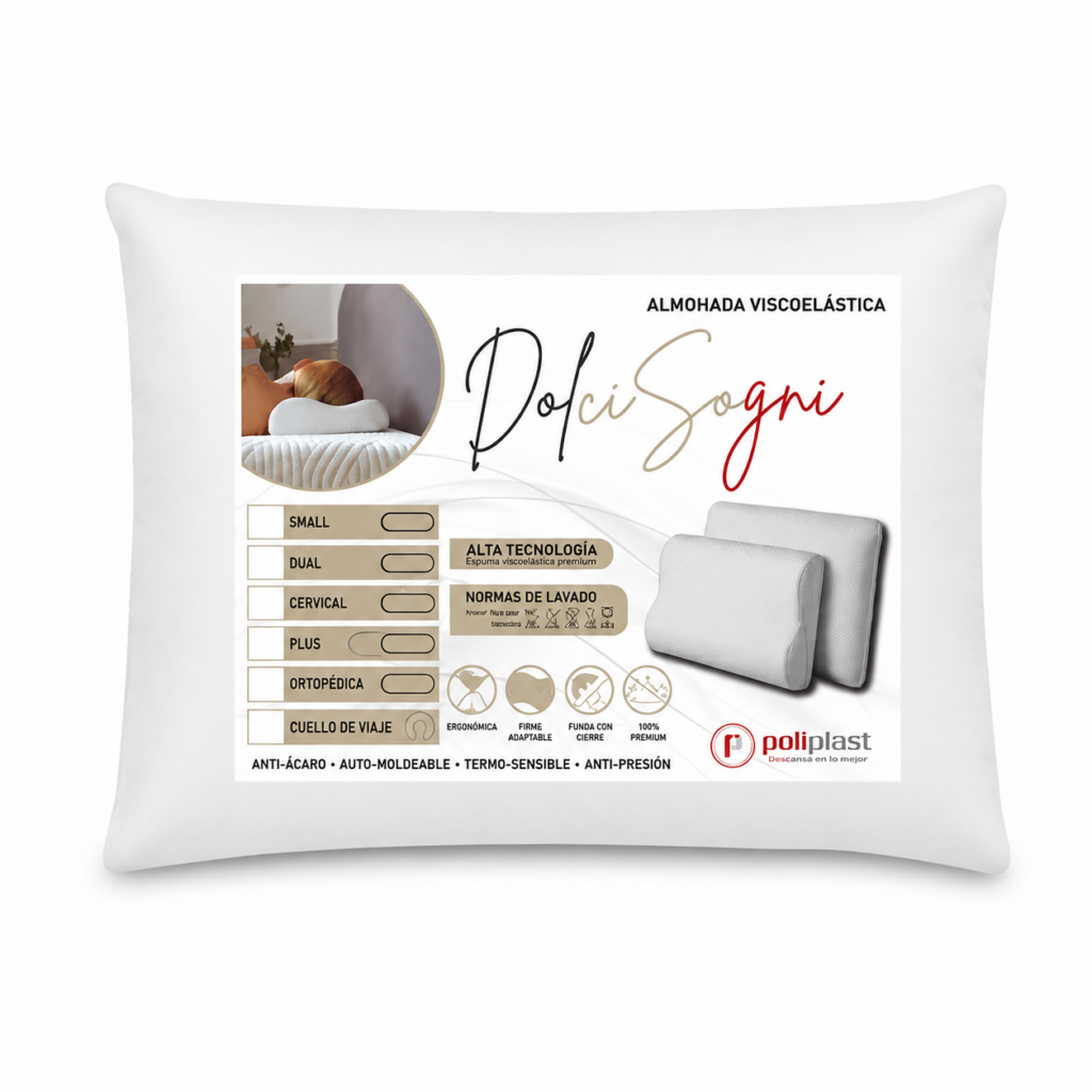 Almohada clásica Viscoelástica recta